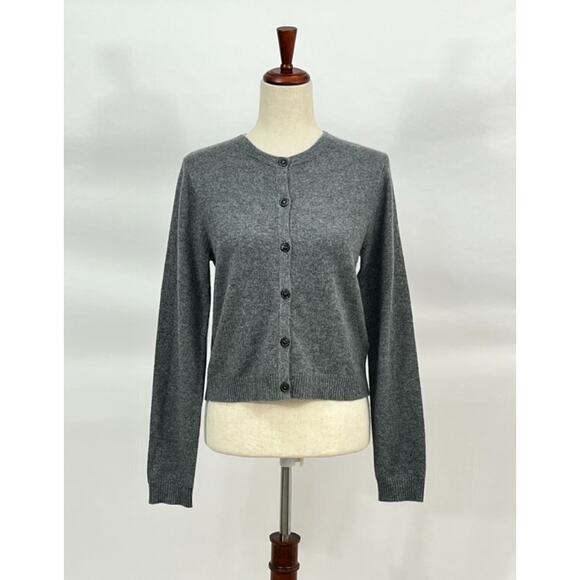 PEOPLES REPUBLIC OF CASHMERE Sz S Small Gray O Cardigan Sweater NWT - Picture 9 of 12